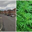 Burglars tried to break into the home on South Parkway, which police later found contained huge amounts of cannabis. (library pics by Google Maps / National World)