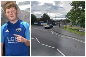 Alfie died after being attacked near the junction of Church Road and Church Lane in Horsforth. (pics by WYP / Google Maps)
