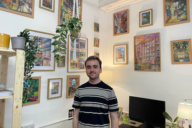 Zac Rossiter, a freelance artist and illustrator, hopes the council will stop the sale of Aire Street Workshops. Photo: National World
