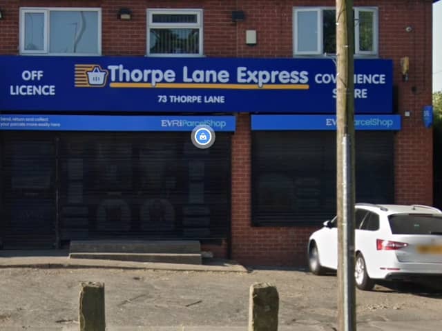 The shop on Thorpe Lane was left "covered in blood" after the sustained attack by Roden. (pic by Google Maps)