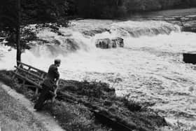The wonder of Aysgarth Falls in October 1954.