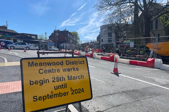 Work is underway on the 'Meanwood District Centre works', to widen footpaths, introduce signalised junctions and crossings, as well as a cycle lane. Photo: National World.