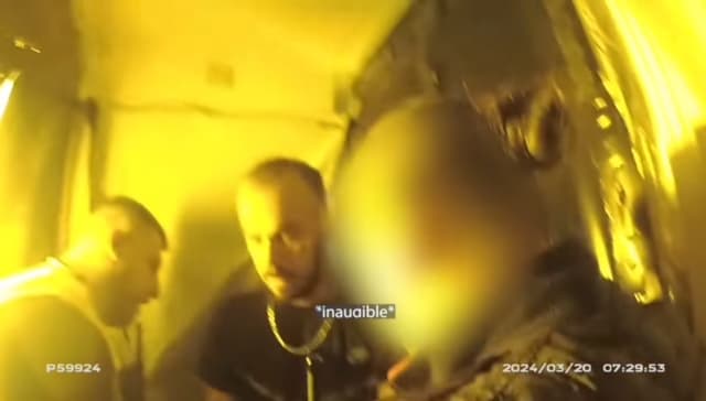 Watch: Police ram door and arrest man after finding cannabis factory