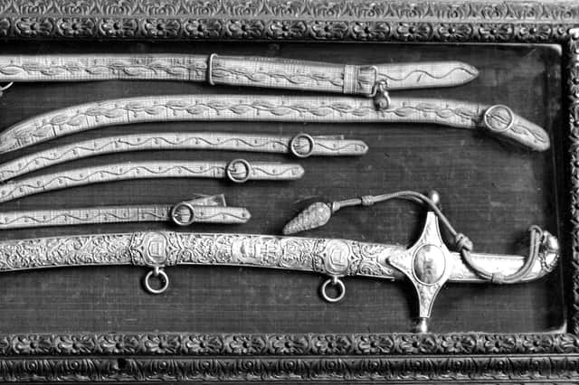 A sword of honour presented to the 7th Earl of Cardigan.