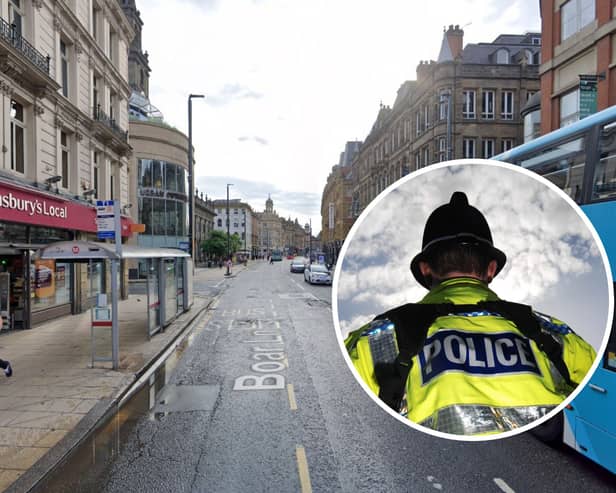 Police are investigating after CCTV caught an incident on Boar Lane, Leeds, in April. Photo: Google/National World.