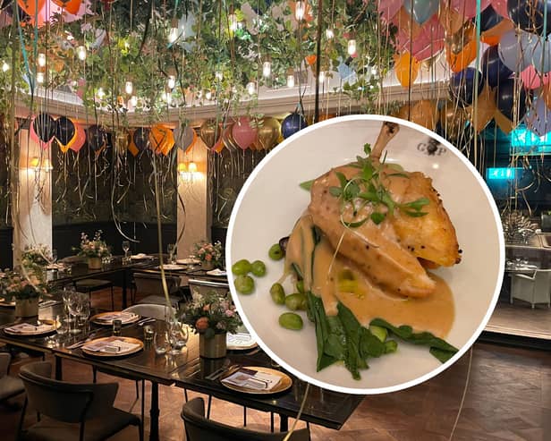 The tender roast chicken breast was served in the opulent private dining room of the Grand Pacific restaurant, nestled at the back of the Queens Hotel in Leeds. Photo: National World.