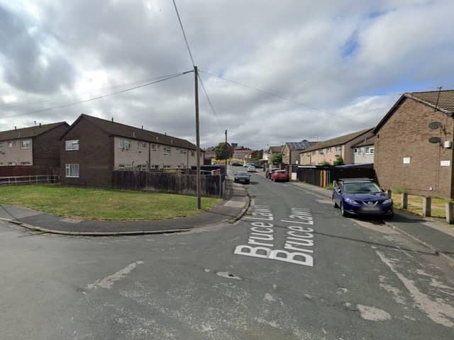 A man has been arrested after a house fire on Bruce Lawn, Leeds, on May 2. Photo: Google.