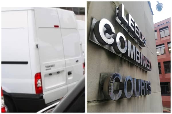 North led police on a 95mph chase while behind the wheel of a Ford Transit van stolen in Leeds. (pics by PA / National World)