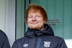 WORRY: For Ipswich fan Ed Sheeran.