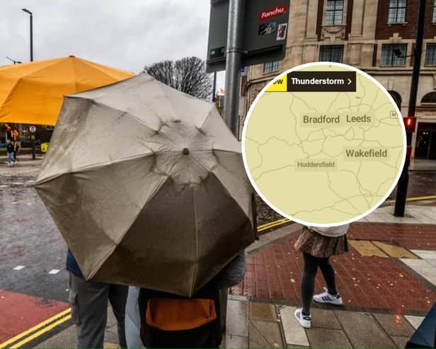 A thunderstorm warning has been issued in Leeds. Picture by National World/Met Office
