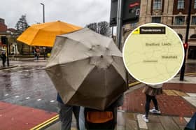 A thunderstorm warning has been issued in Leeds. Picture by National World/Met Office
