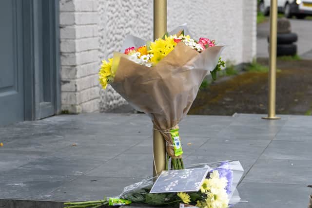 Flowers have been left outside of the The Butterbowl pub after the man's death