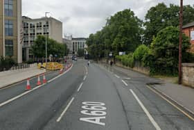 A man has been arrested following a fail to stop collision in Woodhouse Lane, Leeds. Picture: Google
