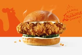A Popeyes chicken sandwich.