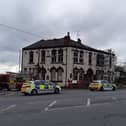 Firefighters were called to the derelict pub building in the early hours of this morning. Picture: Tony Johnson