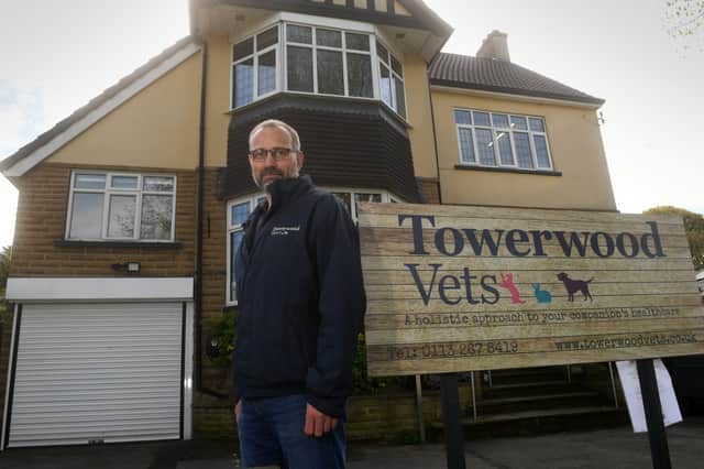 Brendan Clarke, owner of Towerwood Vets in Cookridge. Photo: Simon Hulme