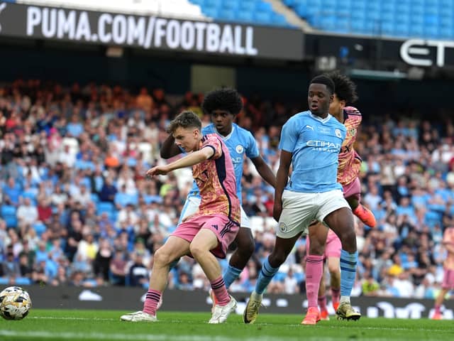 BREAKTHROUGH: From Manchester City's Justin Oboavwoduo.