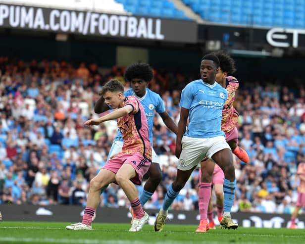BREAKTHROUGH: From Manchester City's Justin Oboavwoduo.