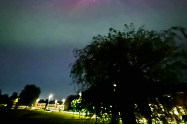 Paul Norris caught this shot of the aurora borealis, also known as the northern lights, glowing in the sky over Allerton Bywater.