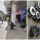 Nina was seen shouting at a bush in Leeds city centre before attacking a frail pensioner. (pics by Google Maps / National World)