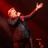 Guy Garvey of Elbow performing at the First Direct Arena in Leeds.