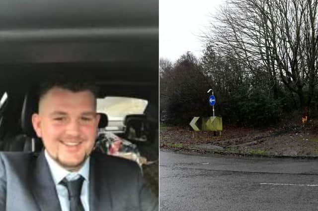 James Nicholson died in the crash on the A650 roundabout. (pics by WYP / National World)
