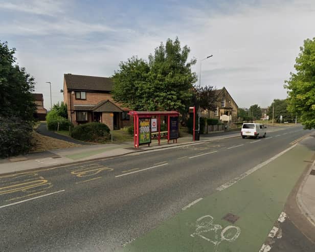 The victim was waiting at a bus stop near the junction of Stanningley Road and Rossefield Approach in Bramley when he was attacked (Photo by Google)