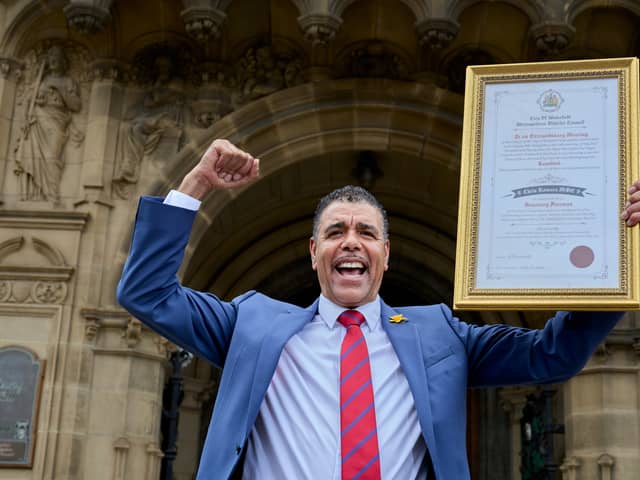 Chris Kamara has been awarded a Freedom of Wakefield. Picture: Wakefield City Council