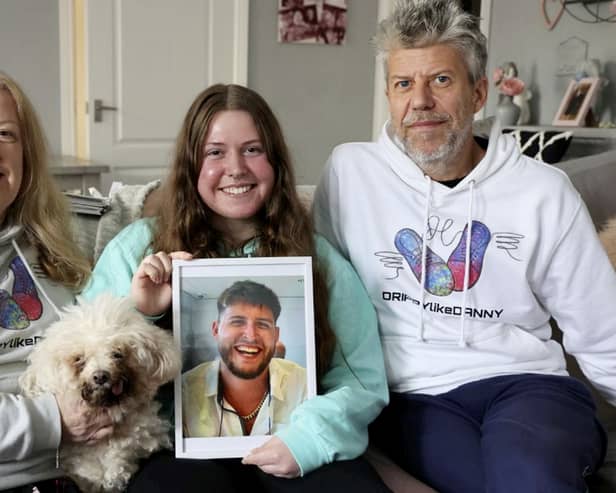 The family of Danny Castledine who was stabbed to death while he was travelling through the Netherlands in 2022 (Photo by Nottinghamshire Police / SWNS)