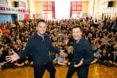 Ant and Dec crash primary school assembly.