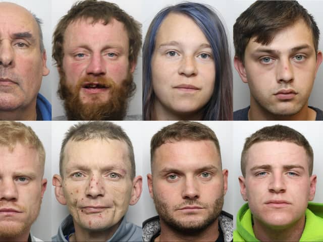 The faces of some of the criminals who have been locked up in Leeds this week.
