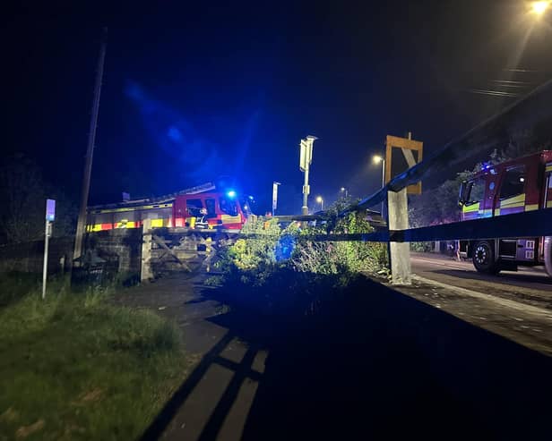 Emergency services pictured at the scene of the crash, which happened on Burnley Road, Mytholmroyd. Photo by Stephen King