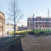 The first phase of the new public park near the historic Tetley Brewery building has opened. Photo: Planit.