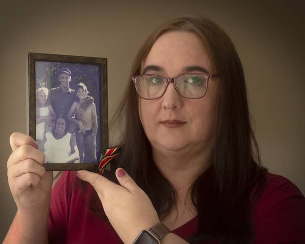 Louise Edwards, 50, who lost her father as a result of the infected blood scandal, has welcomed the findings of an inquiry into the disaster. Photo: Simon Hulme.
