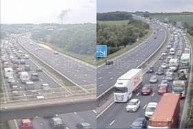 The M1 motorway is closed between Wakefield and Lofthouse Interchange following a multi-vehicle crash (Photo by motorwaycameras.co.uk)