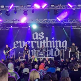 As Everything Unfolds pictured performing at SlamDunk 2024