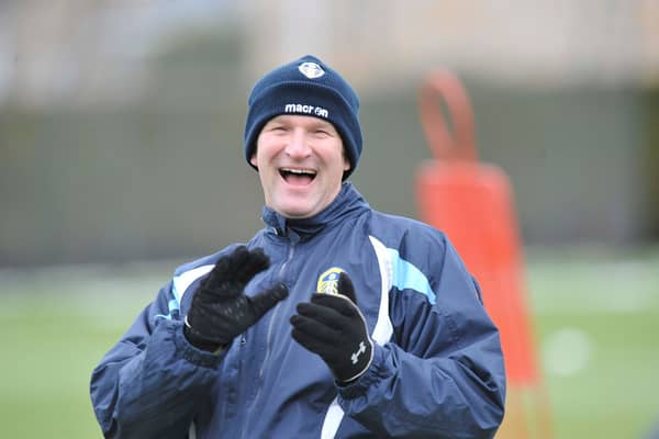 CHERISHED MEMORIES: For Simon Grayson, above, as Leeds United boss.