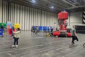 The desolate room at the NEC for the Brick Fest Live. (pic by PA)