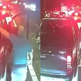 Angry lorry driver pushes over elderly man in road rage spat.