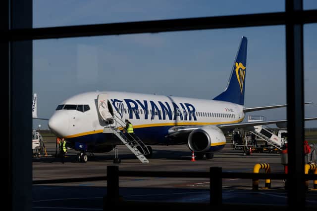 Ryanair has cancelled 100 flights from several UK airports including Birmingham and Manchester due to “inexplicable” EU strikes. (Photo: AFP via Getty Images)
