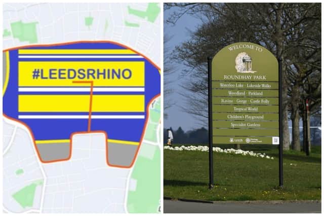 Runners will set off from Roundhay park tonight. Pictures: Leeds Rhinos/Strava/NW