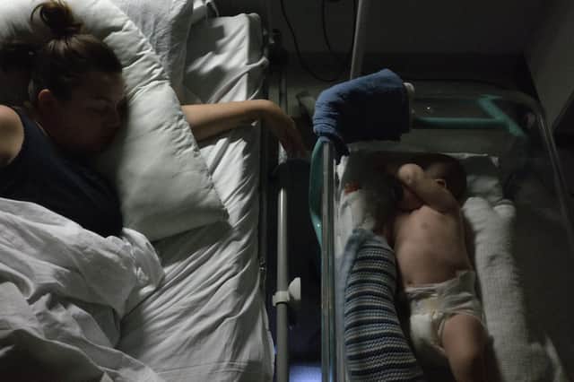 Ashley Roper, aged 37, suffered a buttonhole tear of her perineum while giving birth to son Albi at Pinderfields Hospital in Wakefield.