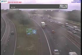 Traffic is building on the M1 northbound.