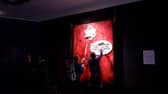 Protesters pasting over the royal portrait (Photo: Animal Rising/Supplied)