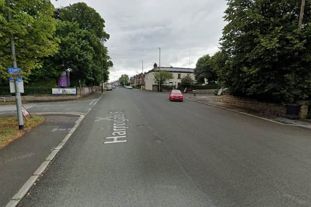 The crash has happened on Harrogate Road
