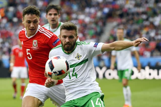 Stuart Dallas at EURO 2016 with Northern Ireland