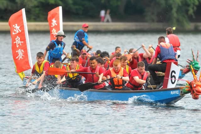 Teams will be on the water at Roundhay Park today for the annual Dragon Boat Race fundraiser (pic by Steve Riding)