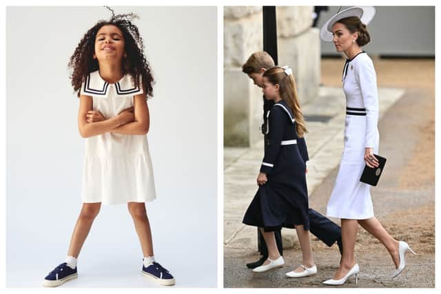 There are plenty of Princess Charlotte high street sailor style dresses available on the high street such as this Cotton jersey sailor dress £9.99 from H&M