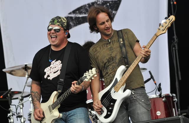 Chris Robertson and Jon Lawhon of the American rock band Black Stone Cherry. The group have announced a series of arena tour dates in the United Kingdom for November 2024 (photo by Jim Dyson/Getty Images)