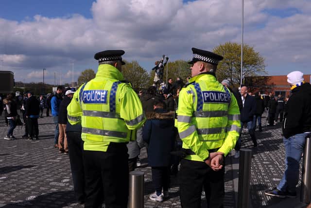 The fight happened ahead of a match at Elland Road